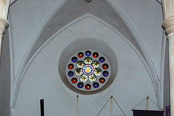 Window at the west end of the north aisle June 2012
